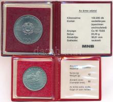 1982. 100Ft Cu-Ni "Labdarúgó világbajnokság 1982" eredeti tokban, tanúsítvánnyal + 1983. 1...