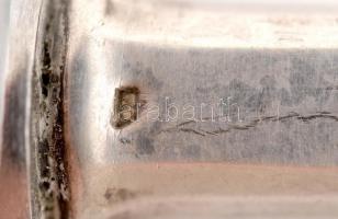 3 db ezüst (Ag) nyelű kés, jelzett, sérüléssel, h: 22 cm