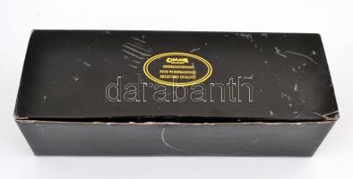 Bőr óratartó doboz, kulccsal, eredeti dobozában, szép állapotban, h: 31 cm