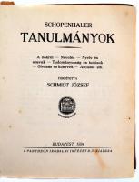 Schopenhauer, Arthur: Tanulmányok. Ford. Schmidt József. Bp., 1924., Pantheon, 235 p. Díszes félbőr-kötésben, kissé sérült kötéssel, kissé kopott borítóval, ceruzás aláhúzásokkal.