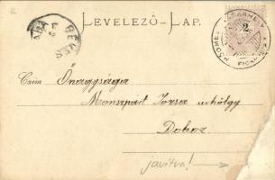 1899 Hódmezővásárhely, Kossuth tér, Andrássy út, üzletek. Kiadja Grossmann Benedek (r)