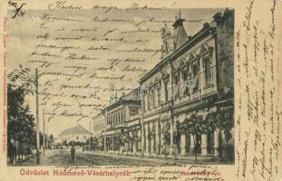 1902 Hódmezővásárhely, Andrássy út, Grossmann és Fia üzlete. Kiadja Jaeger Nándor (EK)
