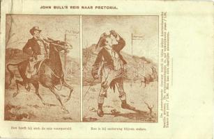 John Bulls Reis naar Pretoria / John Bulls trip to Pretoria, Dutch anti-British propaganda, humour s: van Geldorp (fa)