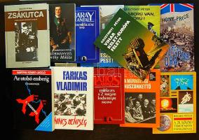 13 db történelmi ismeretterjesztő könyv