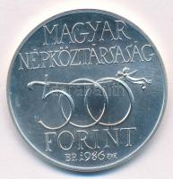1986. 500Ft Ag "Budavár visszavétele 1686" T:BU Adamo EM97