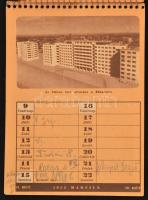 1952 Előre az ötéves terv teljesítéséért asztali naptár. 10x13 cm