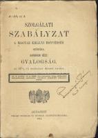 1914 Szolgálati szabályzat a Magyar kir. Honvédség számára, Gyalogság