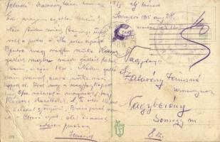 1915 Sarajevo, Cobanija Brücke / Cobanija Bridge, mosque + "M. kir. székesfehérvári 17. népkölk...