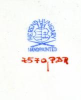 Herendi virágmintás porcelán cipő, kézzel festett, jelzett, hibátlan, h: 10 cm