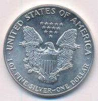 Amerikai Egyesült Államok 1987. 1$ Ag Amerikai Sas eredeti tokban, tanúsítvánnyal T:BU USA 1987. 1 Dollar Ag American Eagle in original case, with certificate C:BU