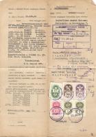 cca 1910-1970 38 db túlnyomórészt okmánybélyeges irat