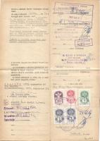 cca 1910-1970 38 db túlnyomórészt okmánybélyeges irat