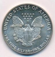 Amerikai Egyesült Államok 1987. 1$ Ag Amerikai Sas eredeti tokban, tanúsítvánnyal T:BU patina USA 1987. 1 Dollar Ag American Eagle in original case, with certificate C:BU patina