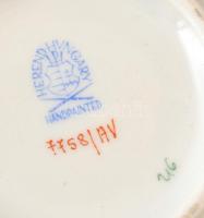 Herendi Apponyi mintás porcelán tálka, kézzel festett, jelzett, hibátlan, d: 8 cm