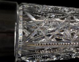 Ólomkristály üveg kürt, sófár metszett, h: 45 cm