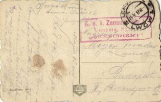 1917 Lviv, Lwów, Lemberg; Plac Halicki i ul. Walowa / Halicki Platz u. Walowa Gasse / square, street...