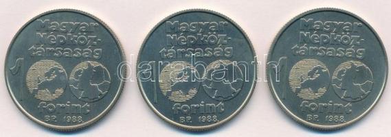 1988. 100Ft alpakka "Labdarúgó Európa-bajnokság" (3x) T:BU
Adamo EM103