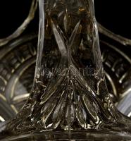 Nagyméretű Bohemia üveg kínáló kosár. Hibátlan 22 cm