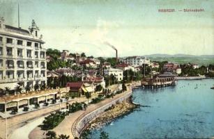 Abbazia, Opatija; Slatinabucht / Palace Hotel Belle-Vue, beach (EK)