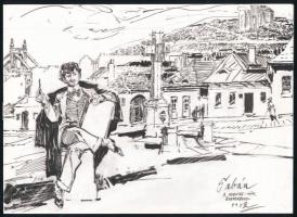 Zorád Ernő: Volt egyszer egy Tabán. Zorád Ernő 36 festményének színes mása, kísérőfüzettel, korabeli...