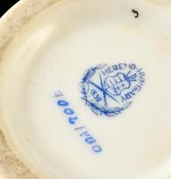 Herendi Viktória mintás porcelán váza, kézzel festett, jelzett, apró kopásnyomokkal, m: 23 cm