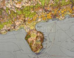 Balaton térkép modern reprint kiadása, 1:50.000, (eredetileg tervezte: M. Kir. Honvéd Térképészeti I...