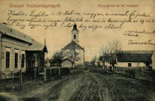 1907 Mezőszentgyörgy (Enying), Községháza és református templom. W.L. 376. (fl)