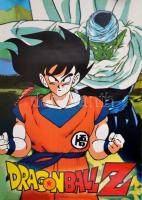 Dragon Ball Z, anime sorozat plakátja, szakadt, 68x47 cm