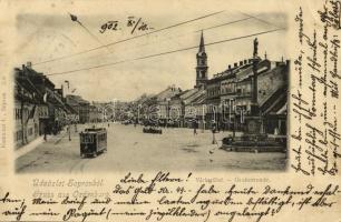 1902 Sopron, Várkerület, villamos. Kummert L. kiadása (EK)