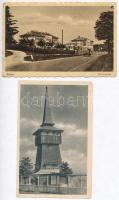14 db RÉGI magyar városképes lap, vegyes minőség / 14 pre-1945 Hungarian town-view postcards, mixed ...