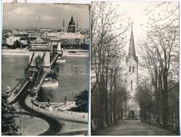 50 db MODERN magyar városképes lap az 1950-es és 1960-as évekből / 50 modern Hungarian  town-view po...