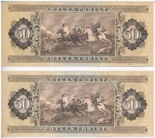 1980. 50Ft (2x) sorszámkövetők "D566 057297 - D566 057298", nyomdai papírránc T:I
Adamo F...