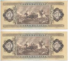 1983. 50Ft (2x) sorszámkövetők "D315 084815 - D315 084816", nyomdai papírránc T:I
Adamo F...