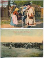 Hortobágy - 6 db régi képeslap / 6 pre-1945 postcards