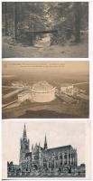 6 db RÉGI belga városképes lap / 6 pre-1945 Belgian town-view postcards