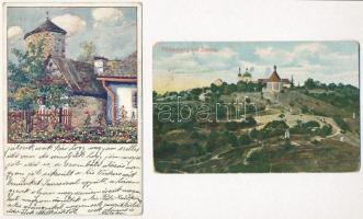 16 db RÉGI cseh városképes lap / 16 pre-1945 Czech town-view postcards