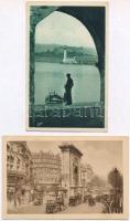 13 db RÉGI francia városképes lap / 13 pre-1945 French town-view postcards