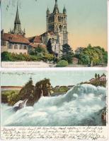 4 db RÉGI svájci városképes lap / 4 pre-1945 Swiss town-view postcards