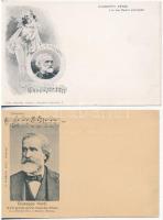 11 db RÉGI használatlan motívumlap: Giuseppe Verdi / 11 pre-1945 unused motive postcards: Giuseppe Verdi