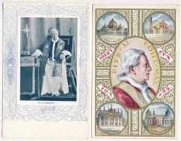 8 db RÉGI vallásos motívumlap: pápák / 8 pre-1945 religious motive postcards: popes