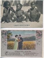 13 db RÉGI használatlan képeslap, vegyes minőség / 13 pre-1945 unused postcards in mixed quality