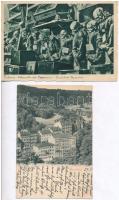 13 db RÉGI használatlan képeslap, vegyes minőség / 13 pre-1945 unused postcards in mixed quality