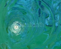 Czibor Ildikó (1969- ): Oxigén. Akril, farost, jelzett, 70×50 cm