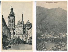 11 db RÉGI használatlan történelmi magyar városképes lap / 11 pre-1945 unused town-view postcards fr...