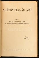 Diószeghy Ottó: Adóügyi tanácsadó. Bp., 1938. Mezőgazadsági kamara. Laza félvászon kötésben