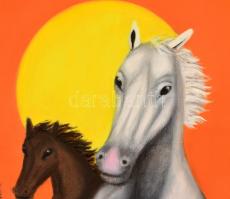 Balog Marianna (1967-): Szabadság. Olaj, vászon, jelzett, keretben, 70×50 cm