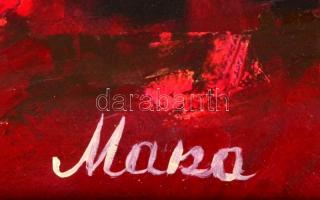 Balog Marianna (1967-): A világ terhének letétele. Olaj, vászon, jelzett, keretben, 50×70 cm