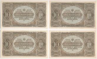 1920. 10K (4x) sorszámkövetők T:I,I-