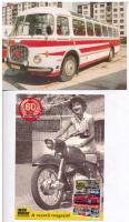 4 db MODERN használatlan motívum képeslap: autó és motorkerékpár/ 4 modern unused motive postcards: ...