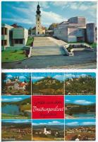 7 db MODERN burgenlandi városképes lap / 7 modern Burgenland town-view postcards